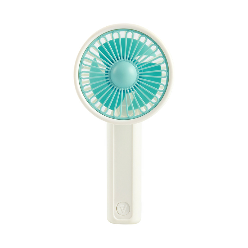 手持折叠迷你风扇2024新款 usb充电三档风力便携静音电扇跨境礼品 白底实物图