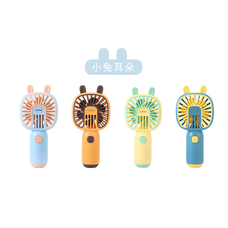 2024卡通手持迷你风扇 usb可充电随身便携学生小电扇儿童礼品礼物 详情图7