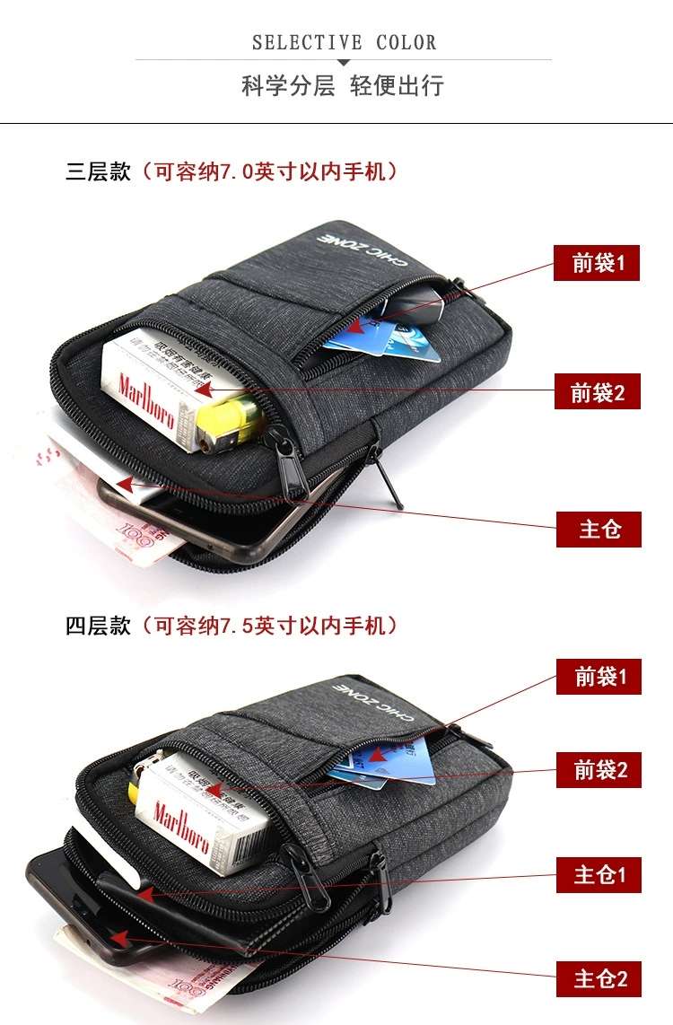 新款手机包男士腰包穿皮带手机袋套多功能时尚竖款工地干活挂包手机包儿童斜挎包详情图13
