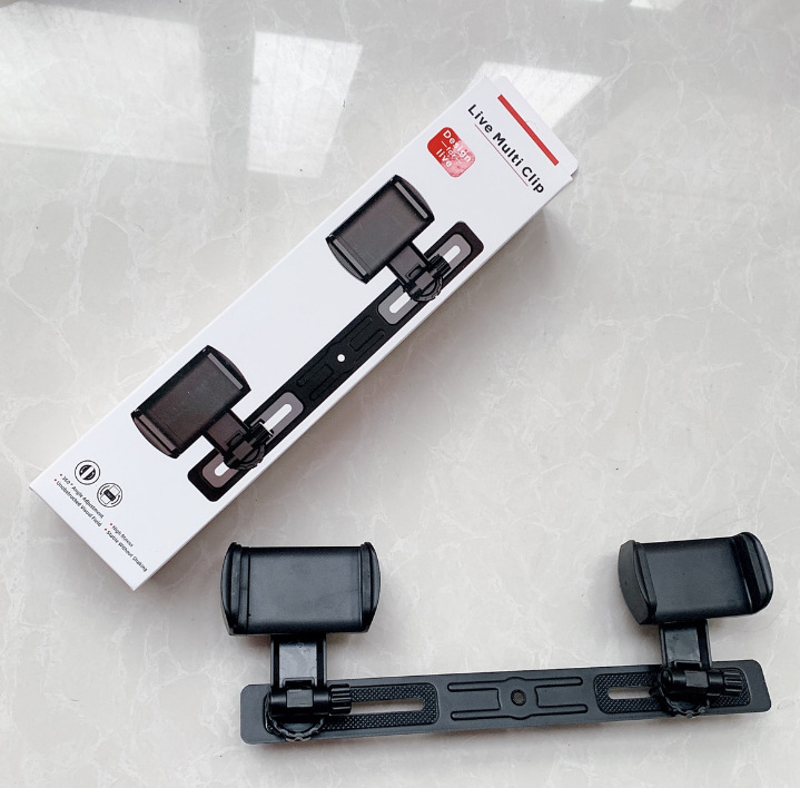 Private mold cross-border live streaming tripod stand accessories, multi-position clamp, one-line stand, crossbar, metal rotating mobile phone stand detail image 3