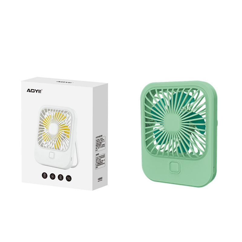 New handheld desktop mini fan, three-speed desktop USB charging, silent portable small electric fan for student offices detail image 4