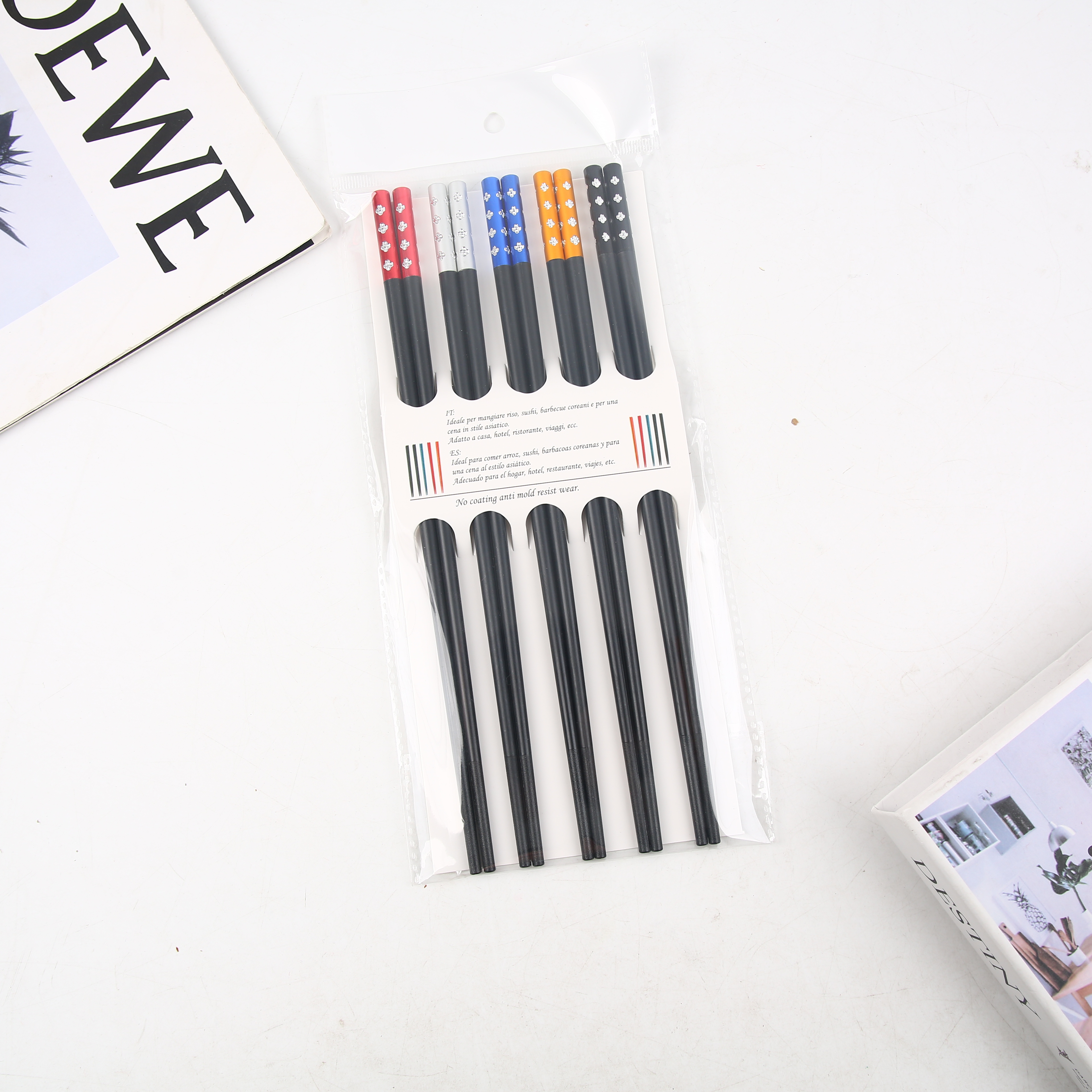 Chopsticks Set Exquisite Durable Can Be Customized A Package Of Five Pairs Factory Direct Sales