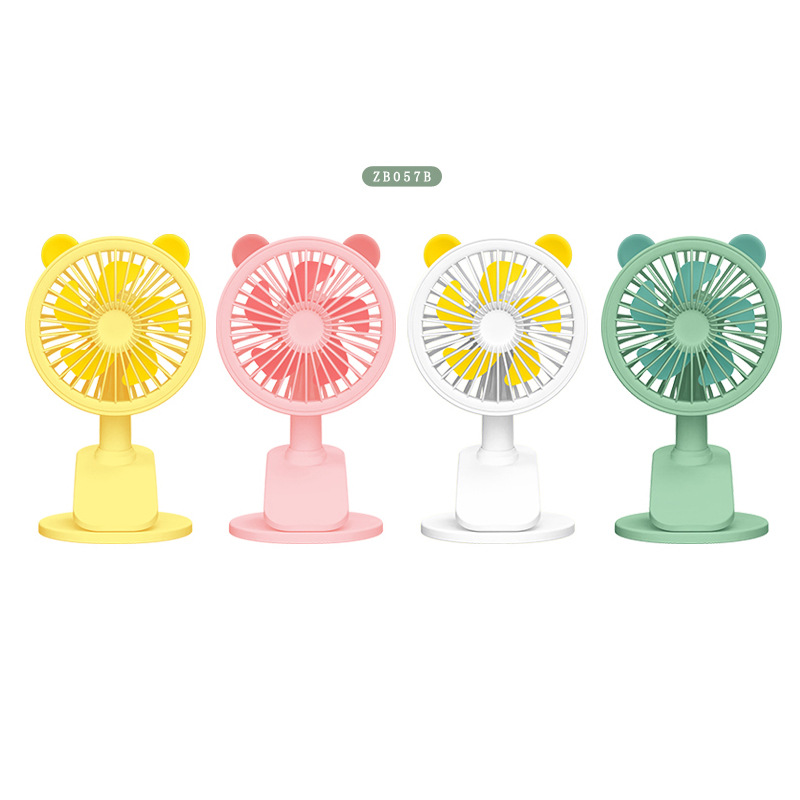 新款台式夹子迷你风扇 学生办公室桌面静音大风力usb小电风扇礼品 白底实物图