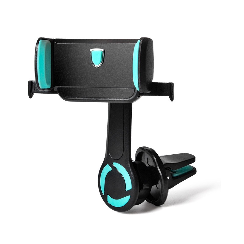 跨境定LOGO车载长臂手机支架出风口自动锁导航支架汽车出风口用品产品图