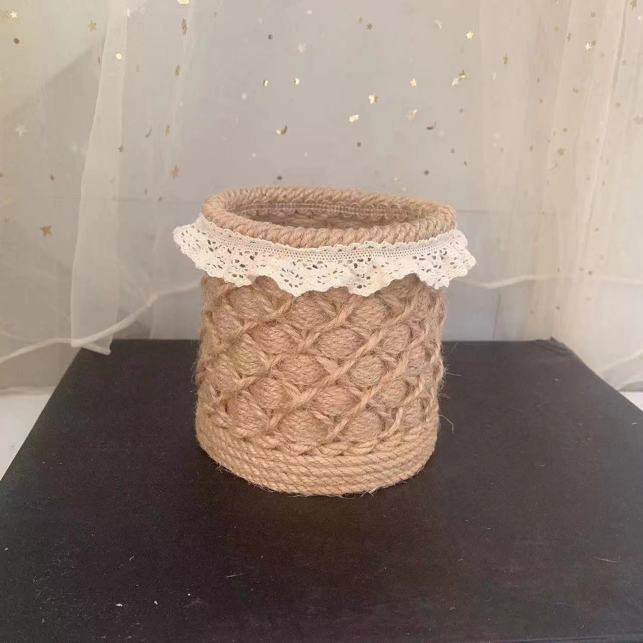 Fábrica en stock venta directa diy cuerda de cáñamo hecha a mano tejido a mano 1mm*50m cuerda decorativa foto etiqueta de pared cuerda enrollada botella Item Picture