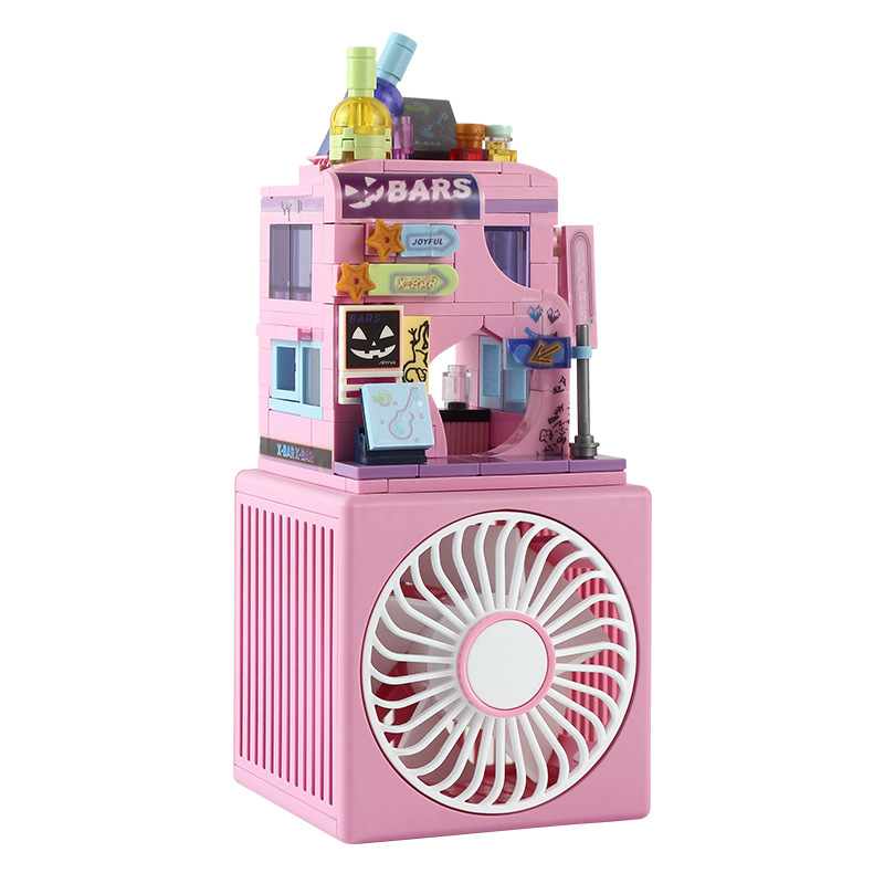 The 2024 new model of the building block fan desktop three-speed small electric fan DIY small particle assembly building block gift cross-border Application Scenario
