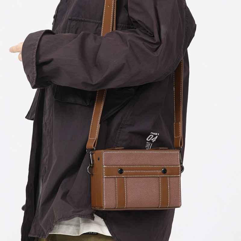 Amazon New Bag Male Crossbody Bag Fashionable Cool Popular Box Bag Korean Version Mori Female Casual Bag Europe And America 44