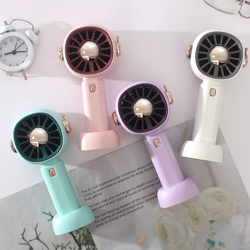 新款2024太空人手持风扇 三档静音随身USB小电扇礼品跨境印制LOGO 详情图3