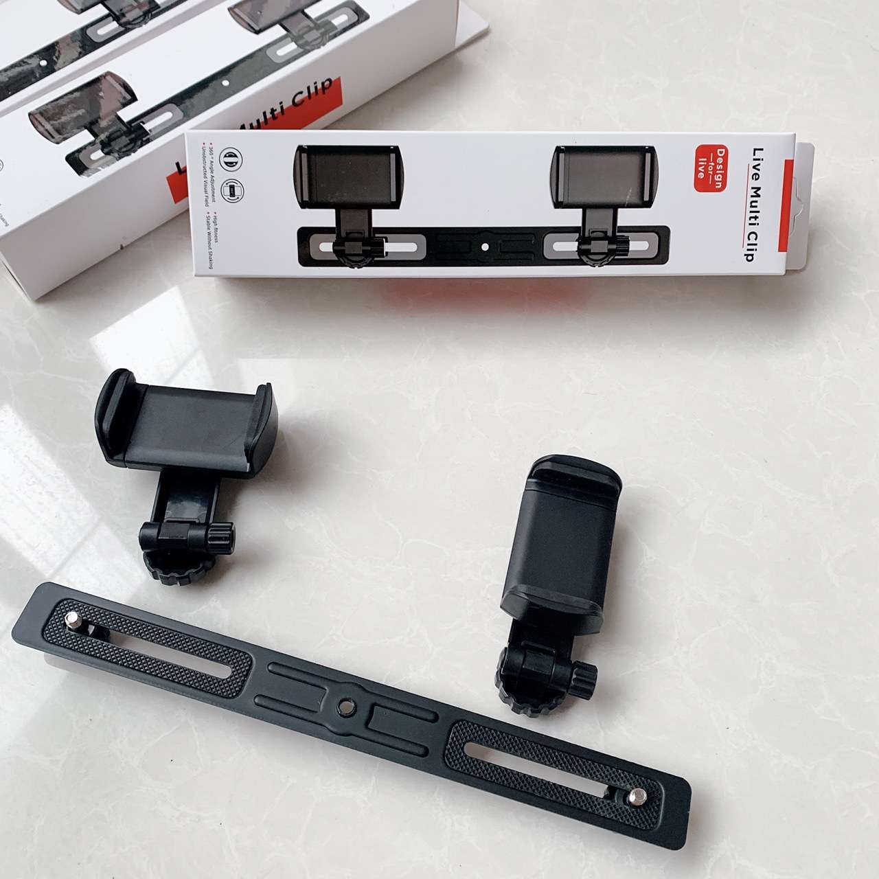 Private mold cross-border live streaming tripod stand accessories, multi-position clamp, one-line stand, crossbar, metal rotating mobile phone stand detail image 7