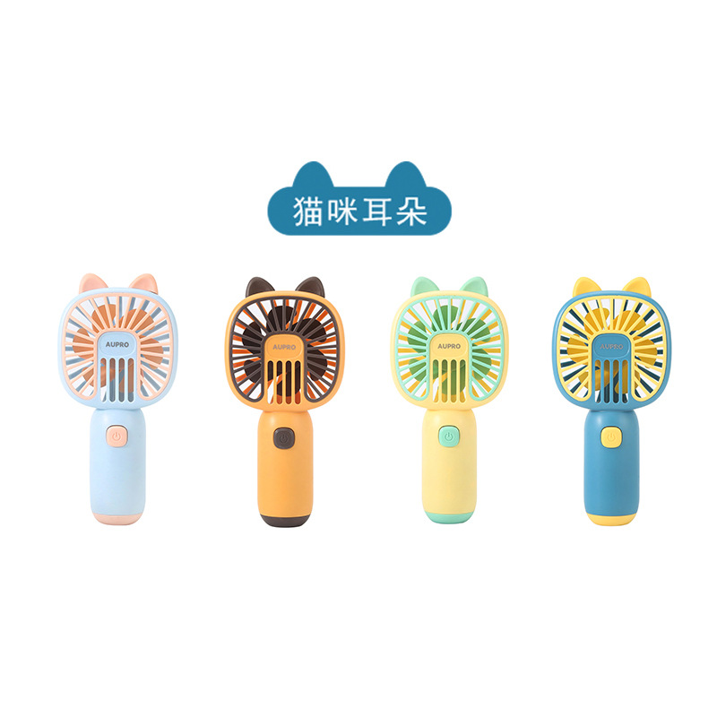 2024卡通手持迷你风扇 usb可充电随身便携学生小电扇儿童礼品礼物 详情图8
