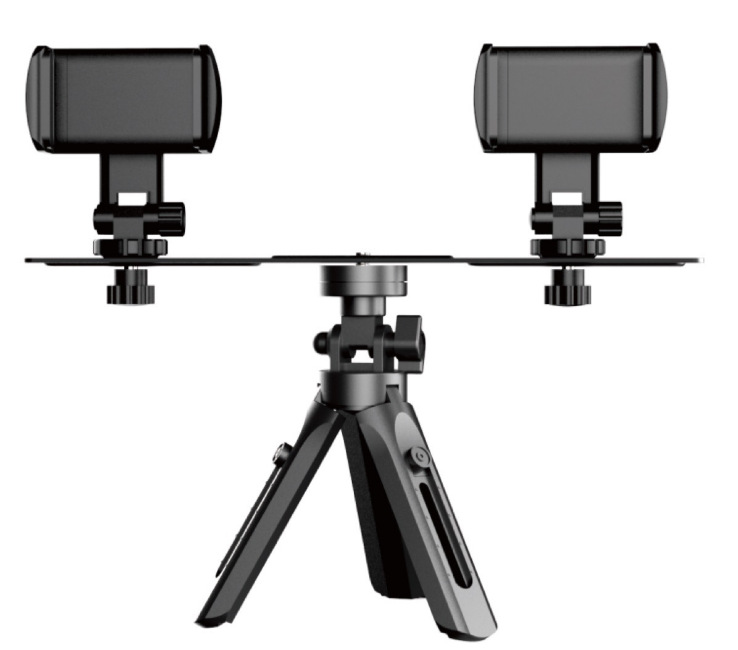 Private mold cross-border live streaming tripod stand accessories, multi-position clamp, one-line stand, crossbar, metal rotating mobile phone stand details Picture