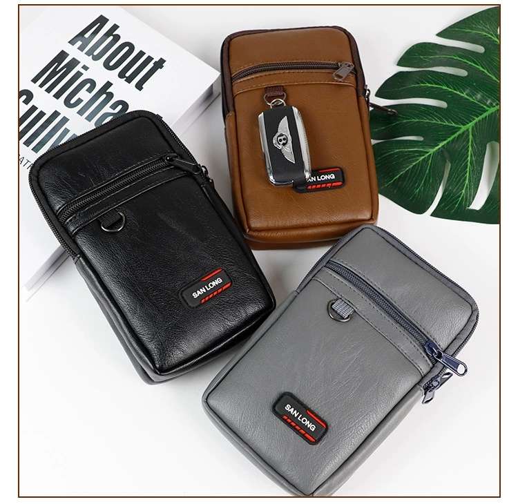 腰包男干活工地手机包腰带式多功能竖款户外手机套腰间斜挎包批发 pU手机包详情图8
