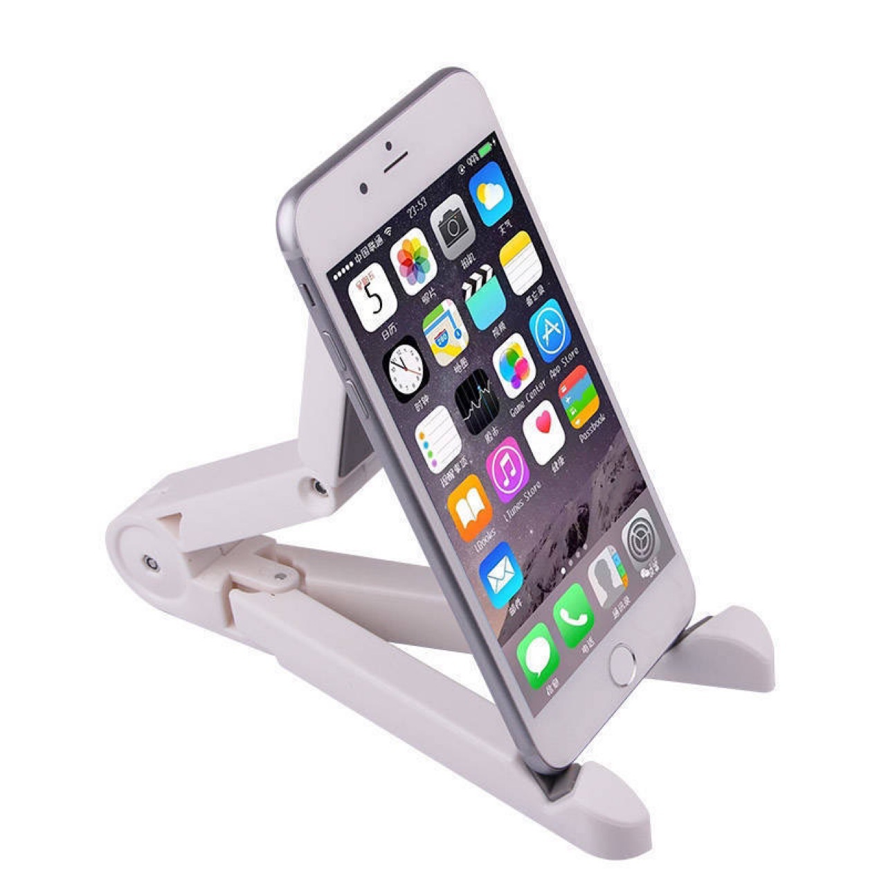Desktop lazy person, mobile phone stand, tablet universal portable folding stand, multi-functional live streaming and TV series watching wonder Item Picture