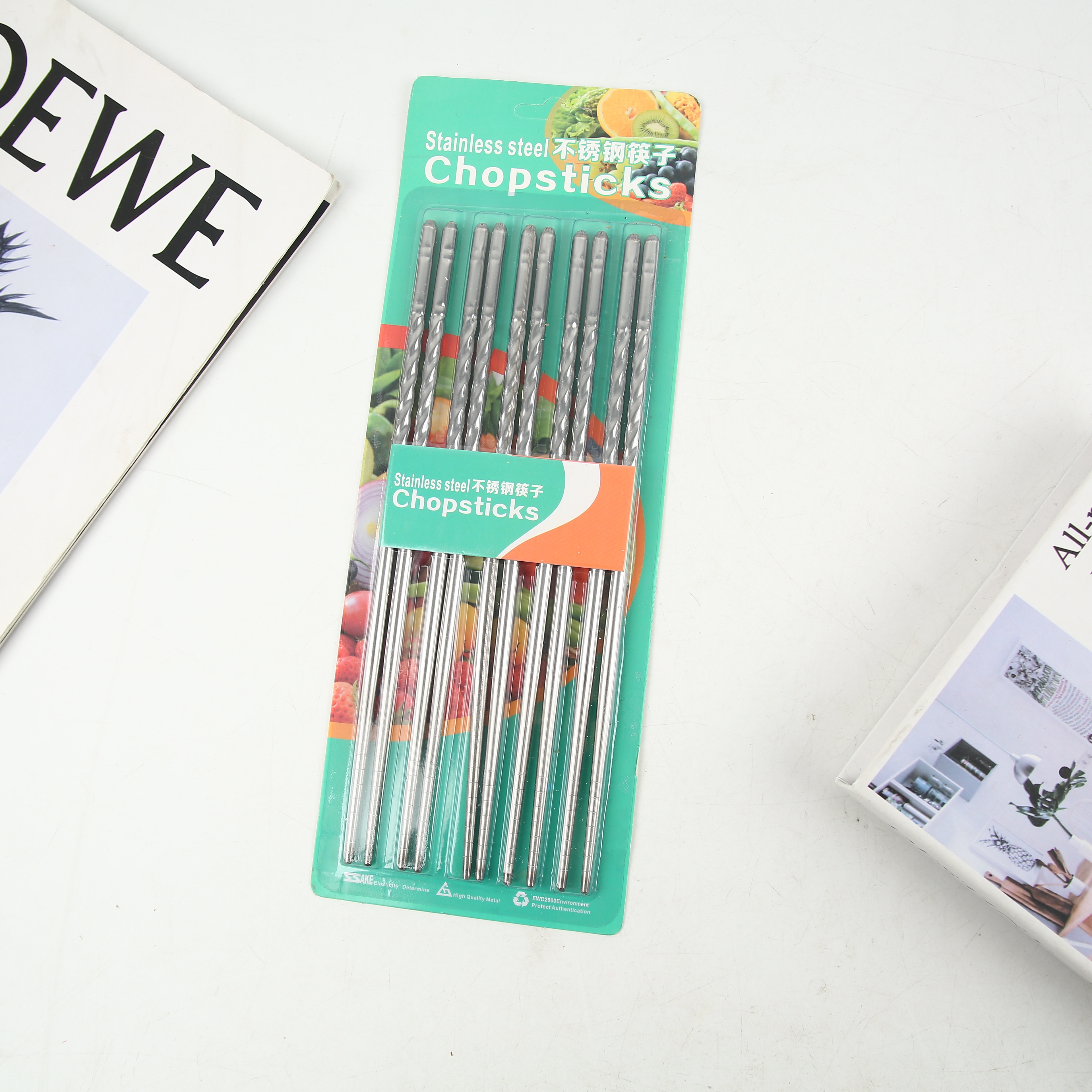 Manufacturers Direct Sales Of Stainless Steel Chopsticks Food Grade Anti-Slip In The Air Anti-Bronzing Is A Household Chopsticks Set