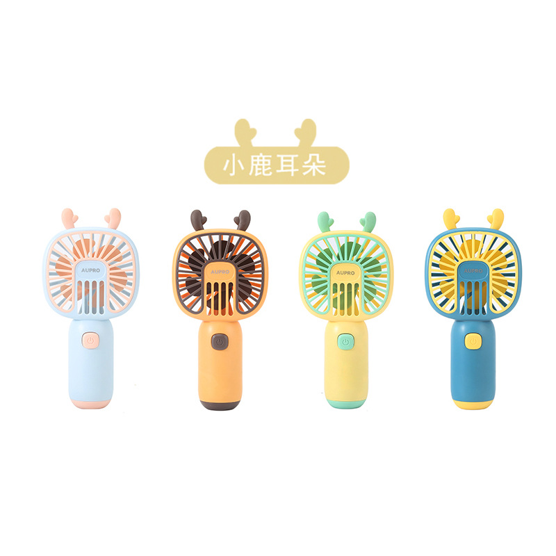 2024卡通手持迷你风扇 usb可充电随身便携学生小电扇儿童礼品礼物 详情图5