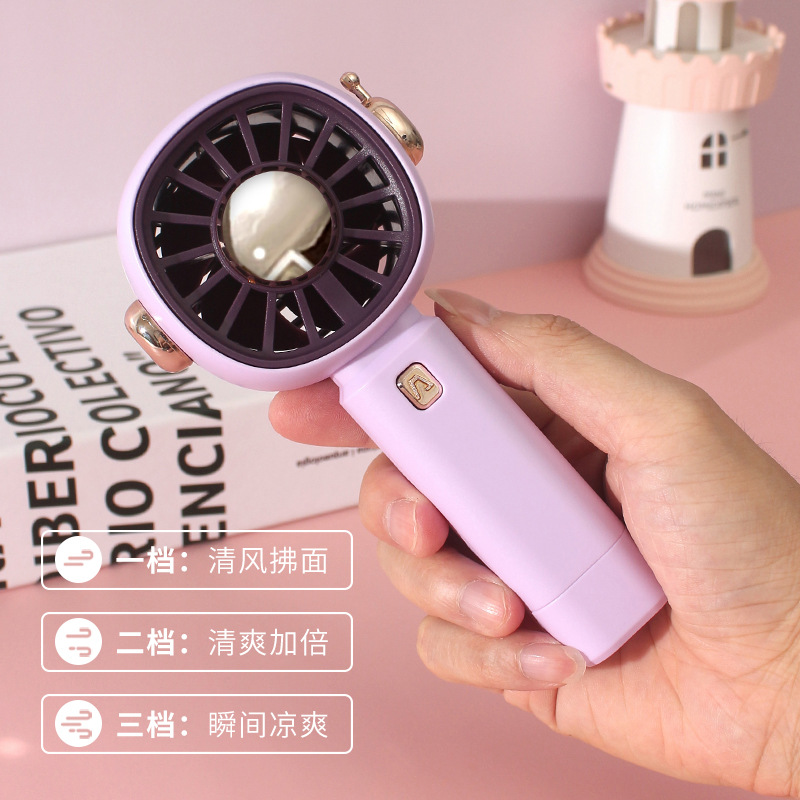 新款2024太空人手持风扇 三档静音随身USB小电扇礼品跨境印制LOGO 
