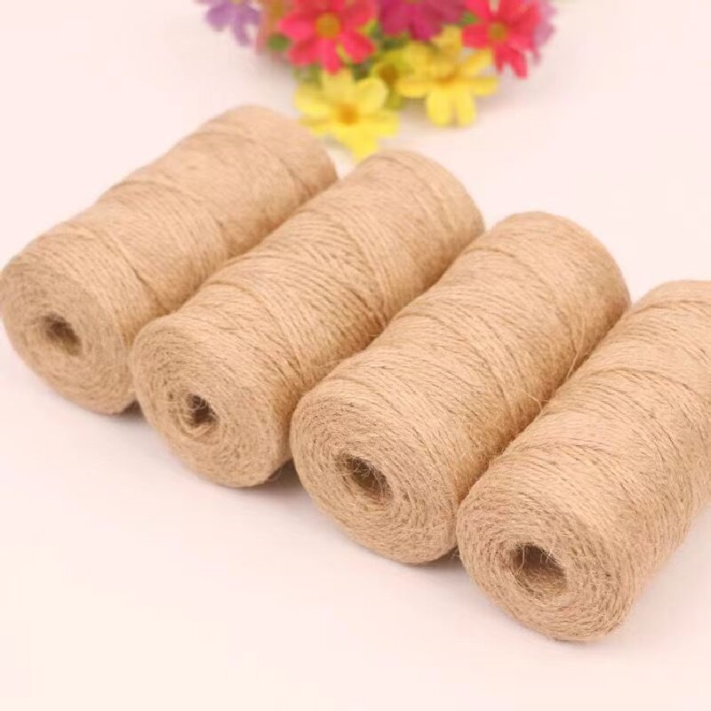 Cuerda de cáñamo diy material grueso y fino hilo de cáñamo trenzado a mano 2.5mm*85m foto pared decoraciones vintage etiqueta colgante atado cuerda de cáñamo