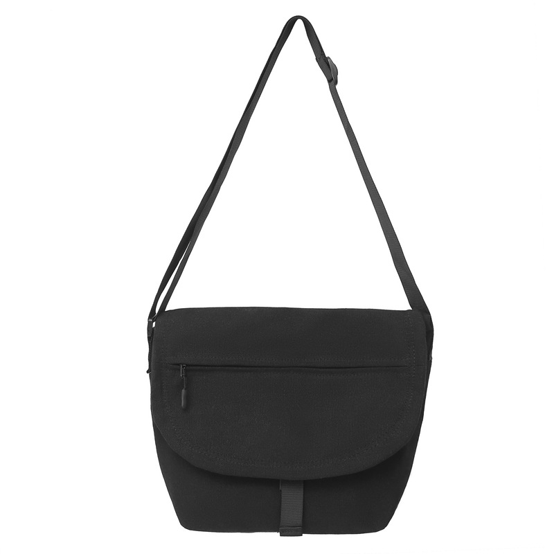 New Crossbody Bag Men's Casual Canvas Shoulder Bag Commuter Backpack Large Capacity Messenger Bag Preppy Couple Fabric Bag 2