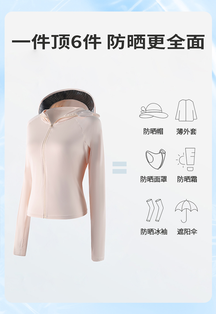 轻薄黑胶帽檐斗篷防晒服详情图11