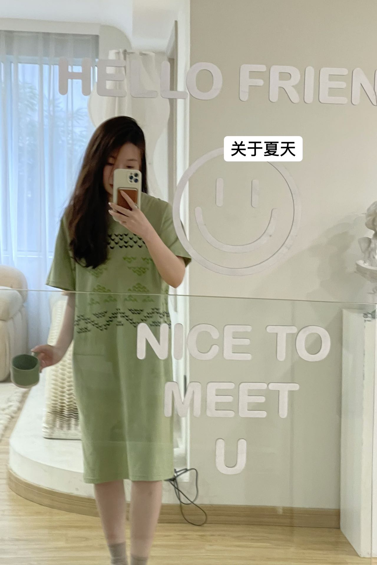 拿铁长裙可爱印花睡衣女柔软舒适宽松可外穿家居服家居服套装家居服睡衣女士冬季睡衣睡衣加绒睡衣女宽松秋冬提花格阳光女详情6