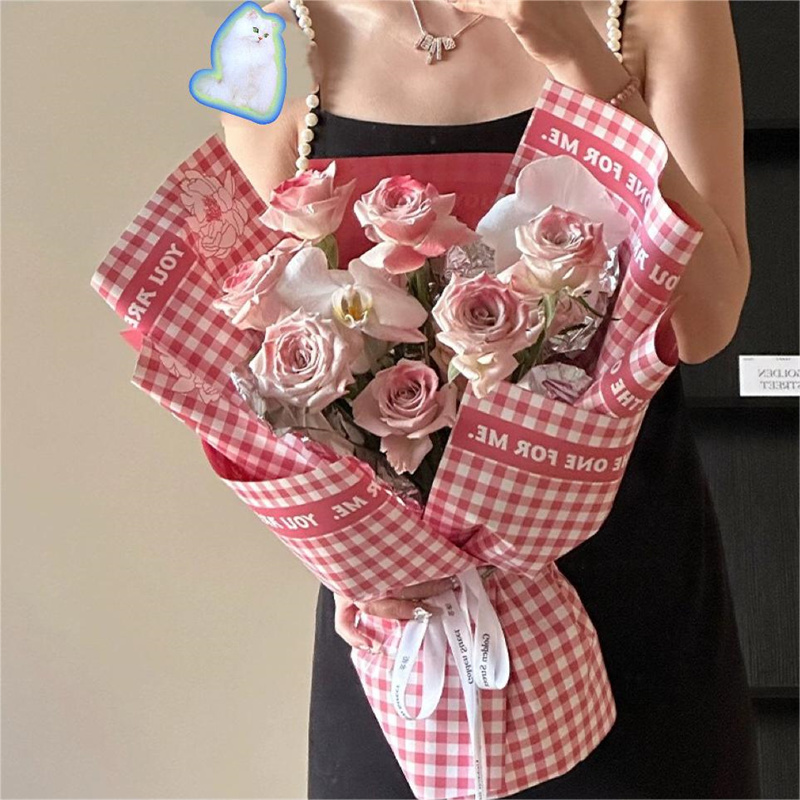 Oya Paper Square Mother's Day Tanabata Valentine's Day Hot Foil Paper Flower Packaging Flower Gift Box Gift Flower Shop Package Paper details Picture