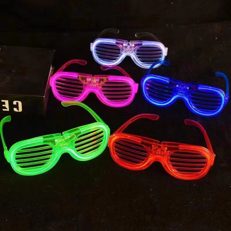 Cold light luminous louver glasses, party support, toy atmosphere props, glasses frame direct sales, LED concert, concert luminous lights Application Scenario