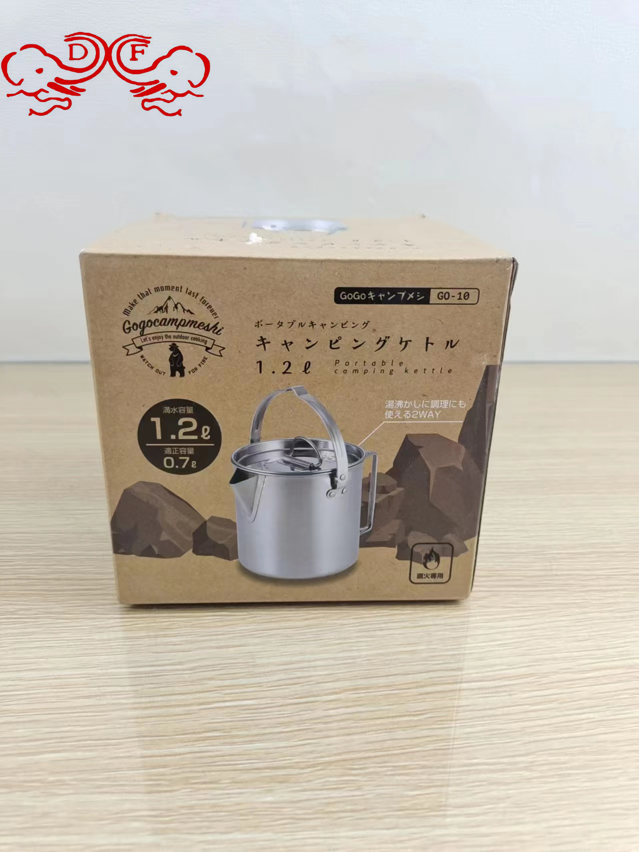 DF99230 Outdoor stainless steel kettle, mountain climbing and camping teapot, portable hanging pot, cookware, coffee pot, picnic pot, DF TRADINGHOUSE Item Picture