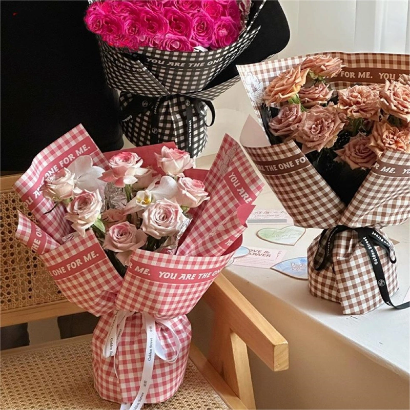 Oya Paper Square Mother's Day Tanabata Valentine's Day Hot Foil Paper Flower Packaging Flower Gift Box Gift Flower Shop Package Paper