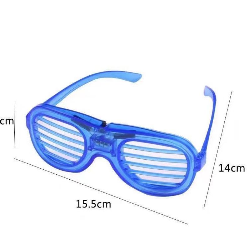 发光百叶窗眼镜批发LED酒吧KTV气氛道具网红闪光蹦迪成人冷光眼镜冷光眼镜框直销详情6