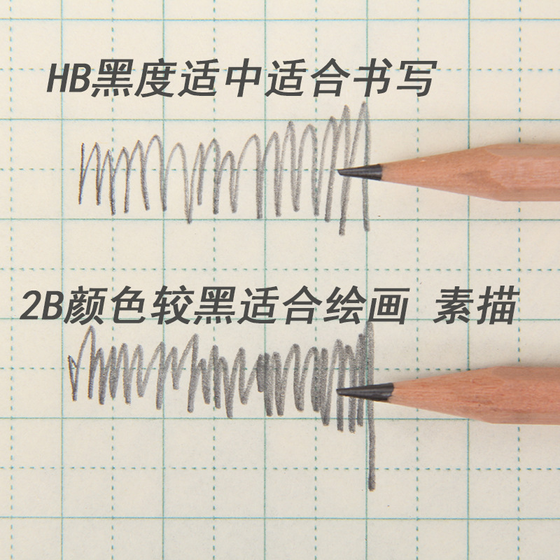 无铅毒2B铅笔绘画素描铅笔小学生书写HB铅笔考试铅笔批发厂家直销详情图3