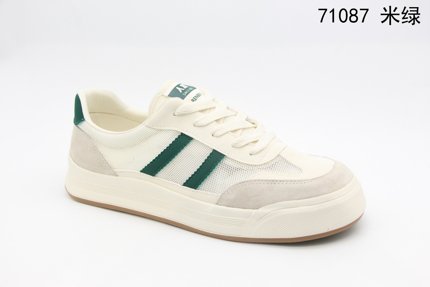 人本男士透气小白鞋71087产品图