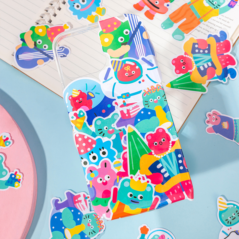 便利贴/便签纸无粘性可爱/便利贴学生可爱/便签纸可爱/长条荧光标签贴产品图