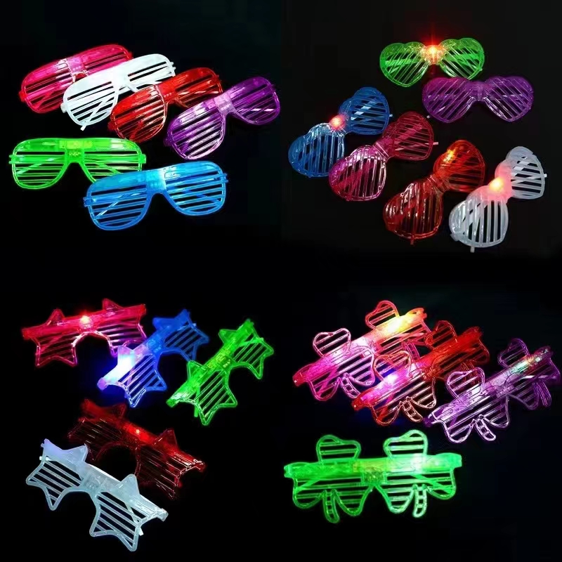 Cold light luminous louver glasses, party support, toy atmosphere props, glasses frame direct sales, LED concert, concert luminous lights details Picture
