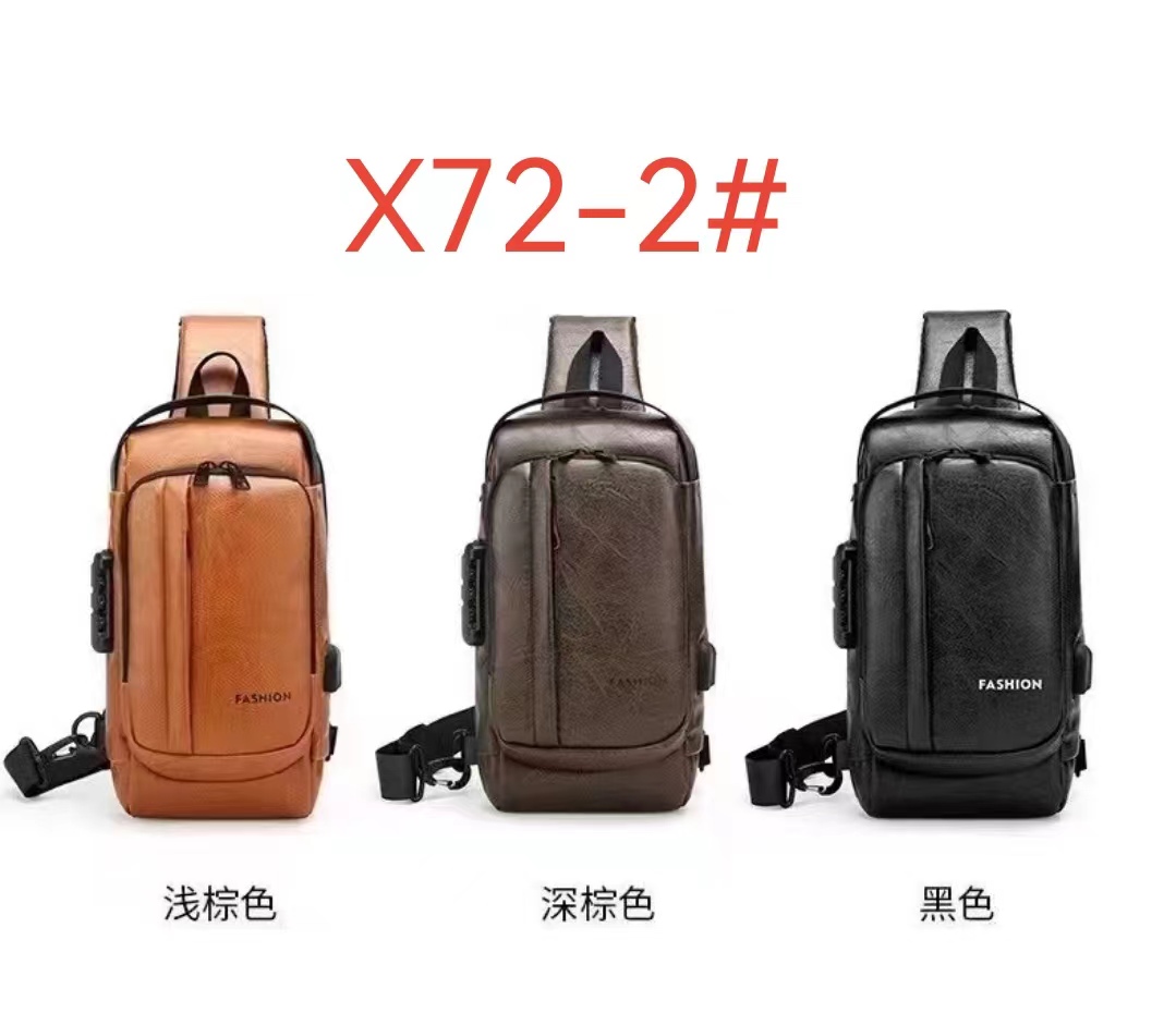 男士胸包斜跨包皮革包单肩包运动小背包多功能斜挎男包跨境爆款机车包详情图18