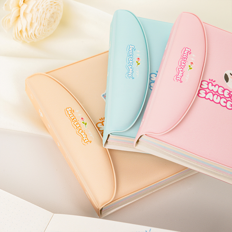 100K64张可爱拼图本甜甜猫酱创意华容道笔记本彩页趣味性可爱手账本趣味学生笔记本YL017-LB100K44-8658