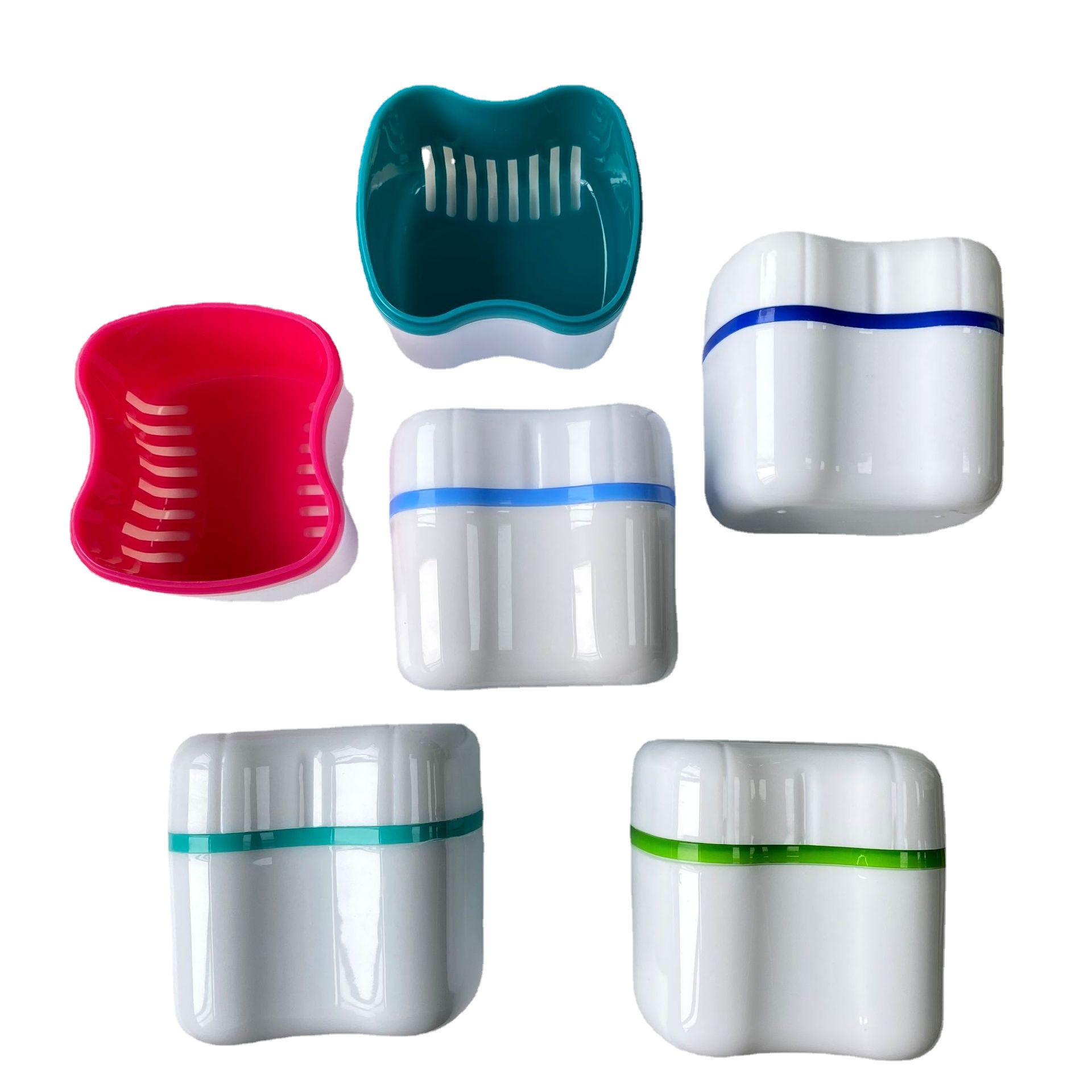 大量销售欧式牙盒假牙收纳盒牙套保持器盒护理盒防尘盒滤网假牙盒