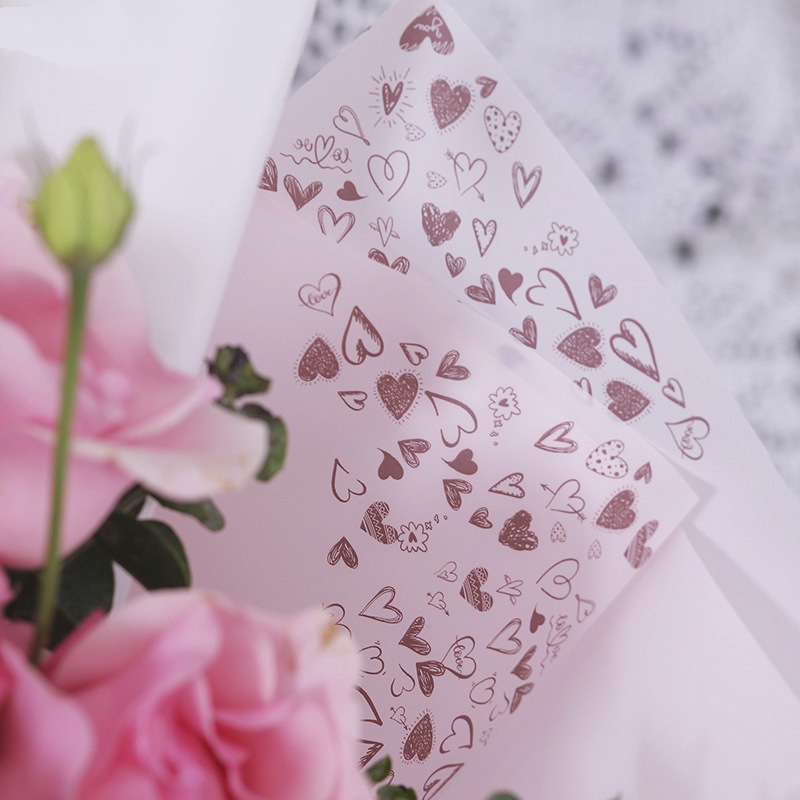 Mother's Day Korean Vegetarian Paper Corner Love Tanabata Valentine's Day Hot Foil Paper Flower Packaging Flower Gift Box Gift Flower Shop Package Paper Item Picture