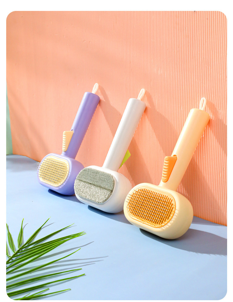 New double-sided hair-removing pet self-cleaning comb, cat comb, stainless steel needle hair-removing pet comb, cleaning supplies, comb pet supplies pic 8