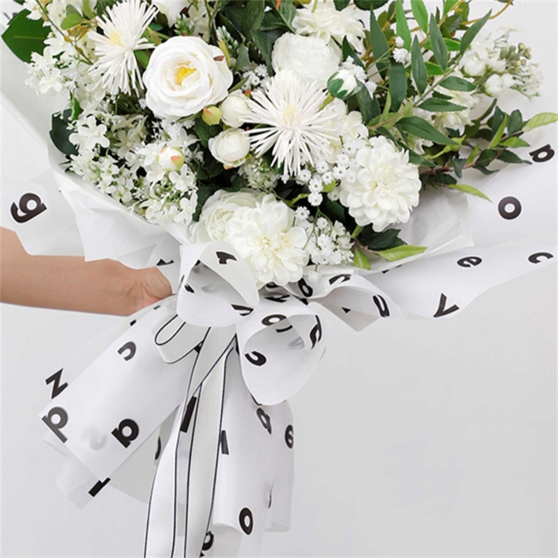 Norsa Paper Korean Paper English Letters Mother's Day Chinese Valentine's Day Hot Foil Paper Flower Packaging Flower Gift Box Gift Flower Shop Package Paper Item Picture