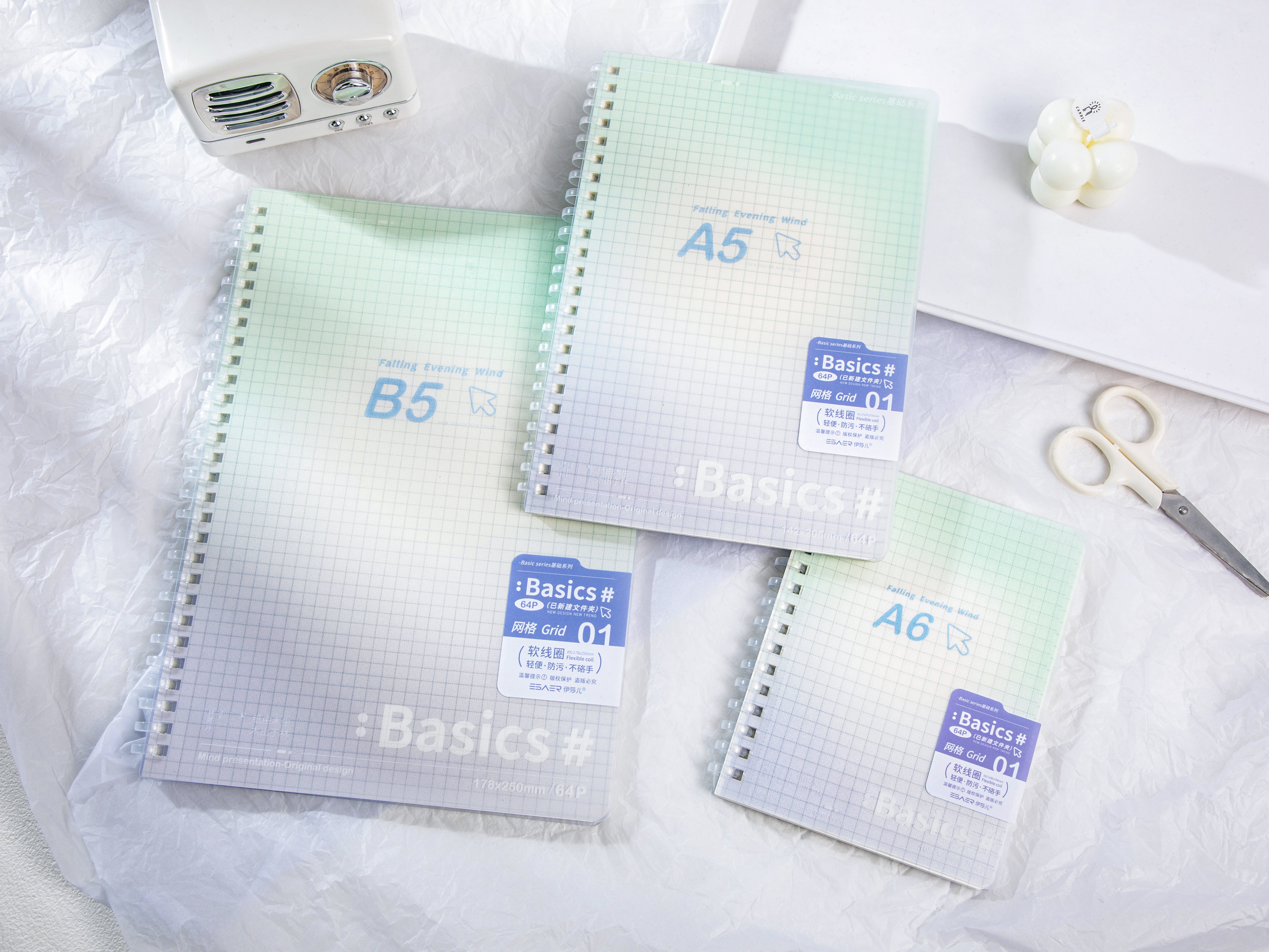 A564 flexible coil notebook exam book Students do not block grid diary grid record book Students notebook exercise book YL017-LB5A51-7411 thumbnail