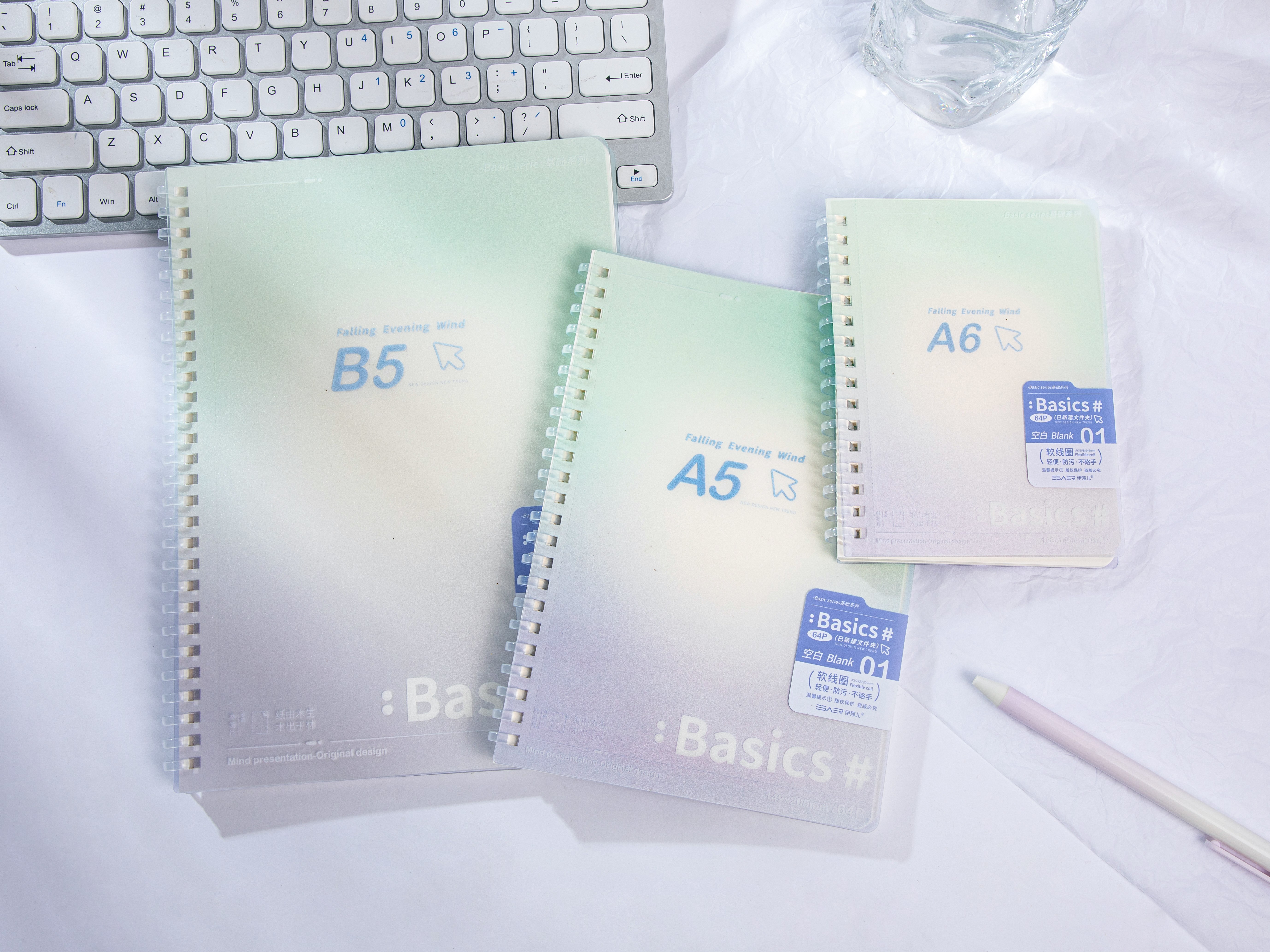 Isael A664 flexible coil this blank minimalist student book non chrome hand student eye protection can be 180° flat spread this notebook notepad YL017-LB6A50-7415