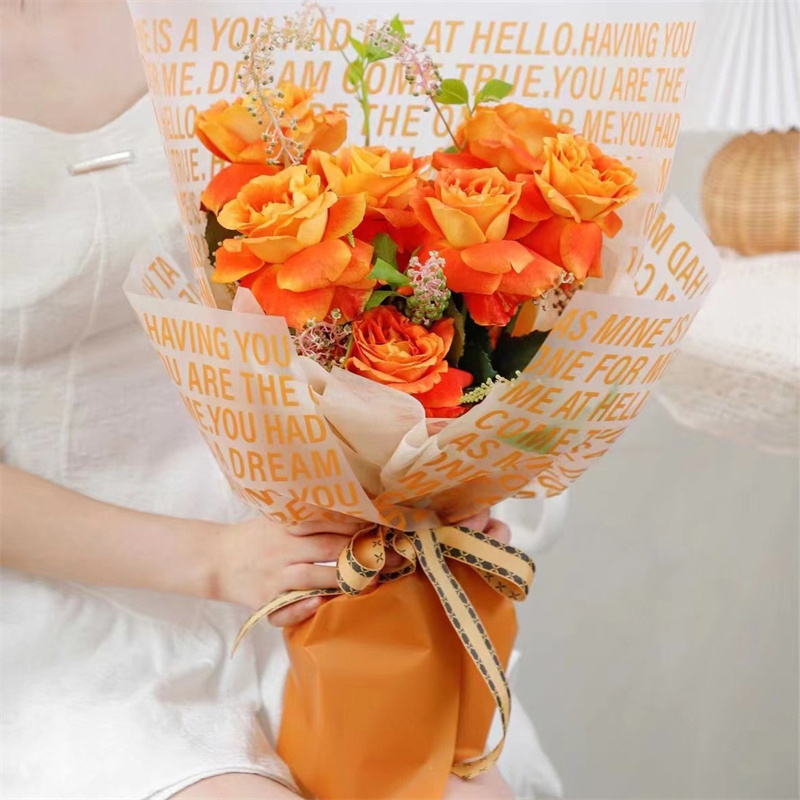 Norsa Paper Hansu Paper Fall In Love At First Sight Tanabata Valentine's Day Hot Foil Paper Flower Packaging Flower Gift Box Gift Flower Shop Package Paper details Picture