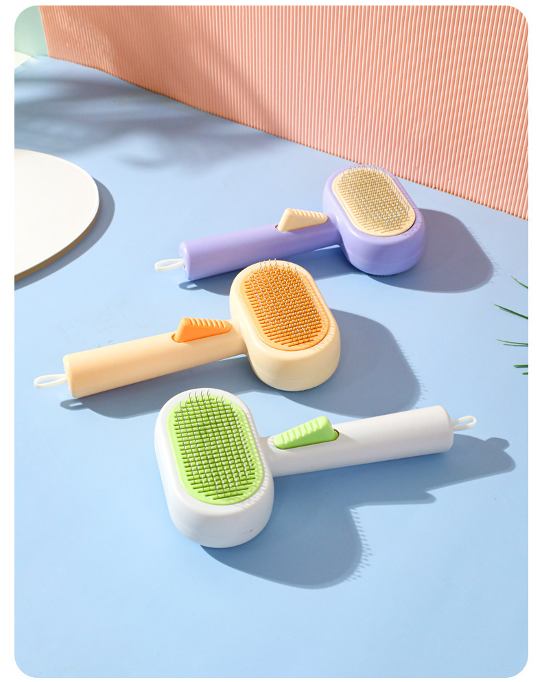 New double-sided hair-removing pet self-cleaning comb, cat comb, stainless steel needle hair-removing pet comb, cleaning supplies, comb pet supplies pic 9