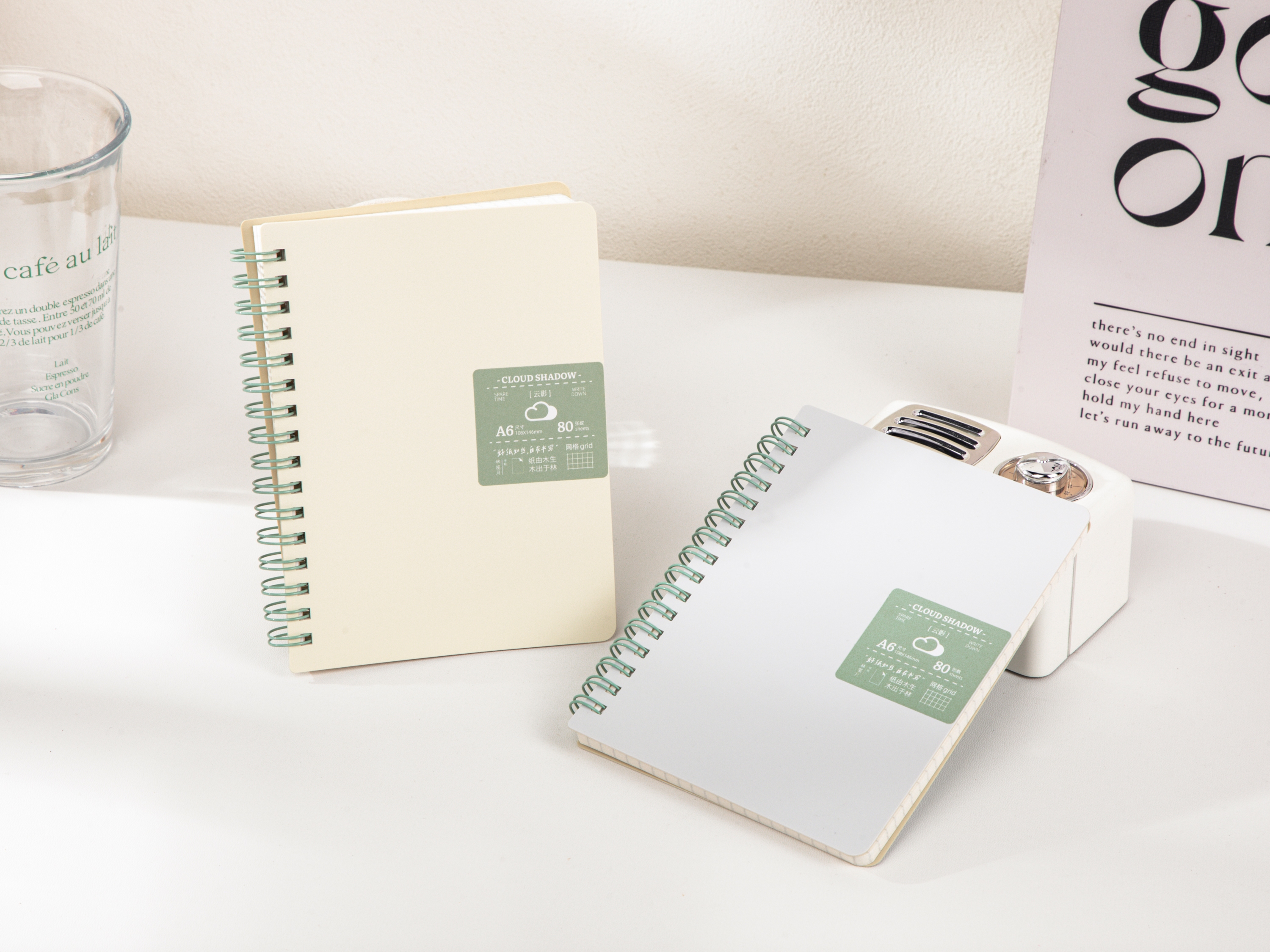Simple ins wind B580 roll coil This grid spectrum frosted PP Advanced Student Work Notes Notepad exercise book YL017-LB5B51-8308 thumbnail