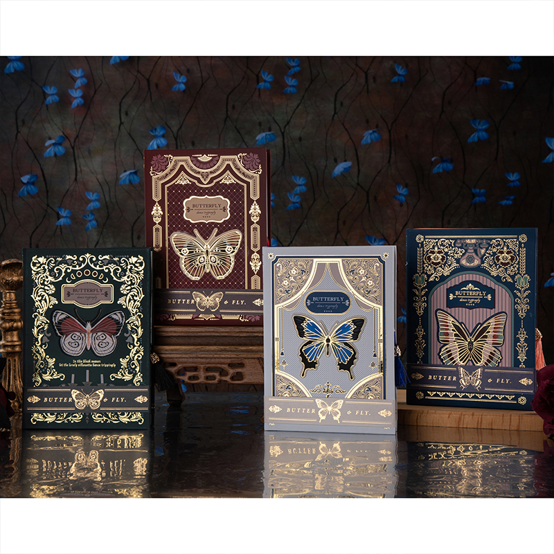 哥特蝴蝶洢杉36K精装本文艺青年复古精致笔记本手账记事本YL017-YS36K14-0791