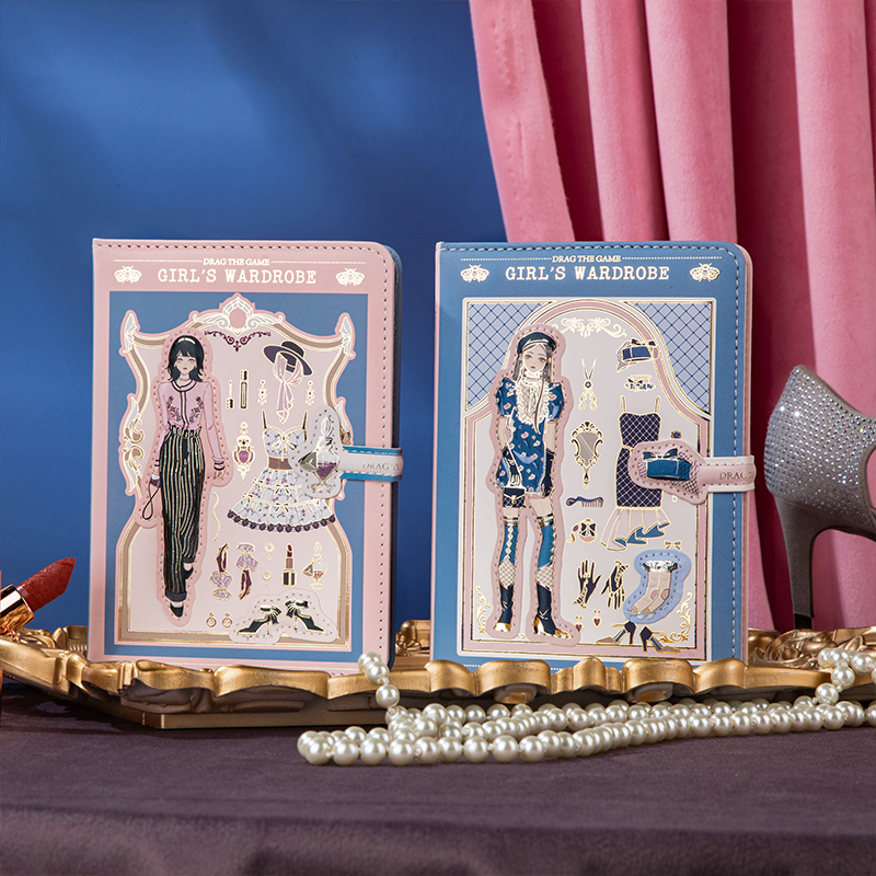 36k磁扣本-少女的衣橱文艺青年复古精致笔记本手账记事本YL017-YS36K44-0789