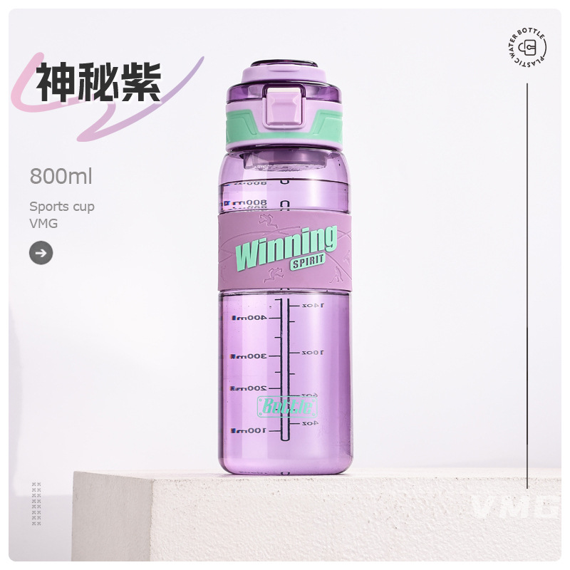 The new S98-2458 water cup, a summer outdoor sports space cup, is a male anti-drop plastic water bottle and a bestseller detail image 4