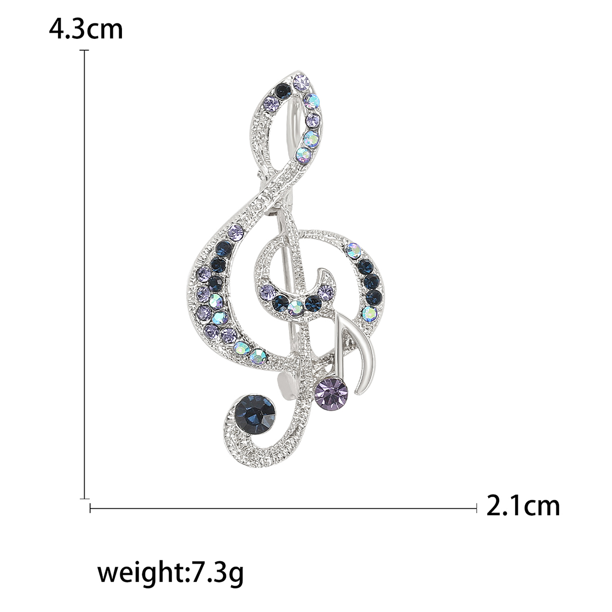 Ziyang Accessories 2024 New Style Water Diamond Note High-end women's fashion corsage, elegant brooch, coat cardigan and accessories factory direct sales Application Scenario