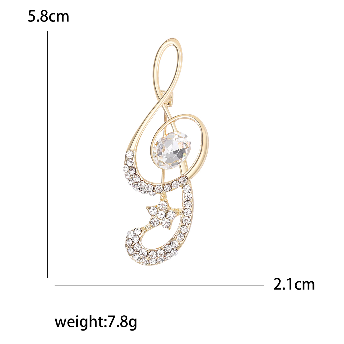Ziyang Jewelry 2024 New Style alloy note water diamond high-end women's fashion corsage, elegant brooch, coat cardigan and accessories factory direct sales Application Scenario