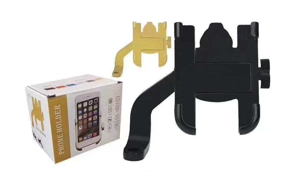 四爪一键锁自行车手机支架电动车摩托车自动锁支架外卖送餐手机架 细节图